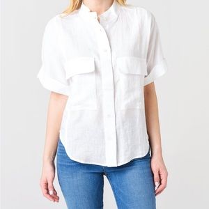 NEW Frame Short Sleeve Clean Safari Shirt - Medium